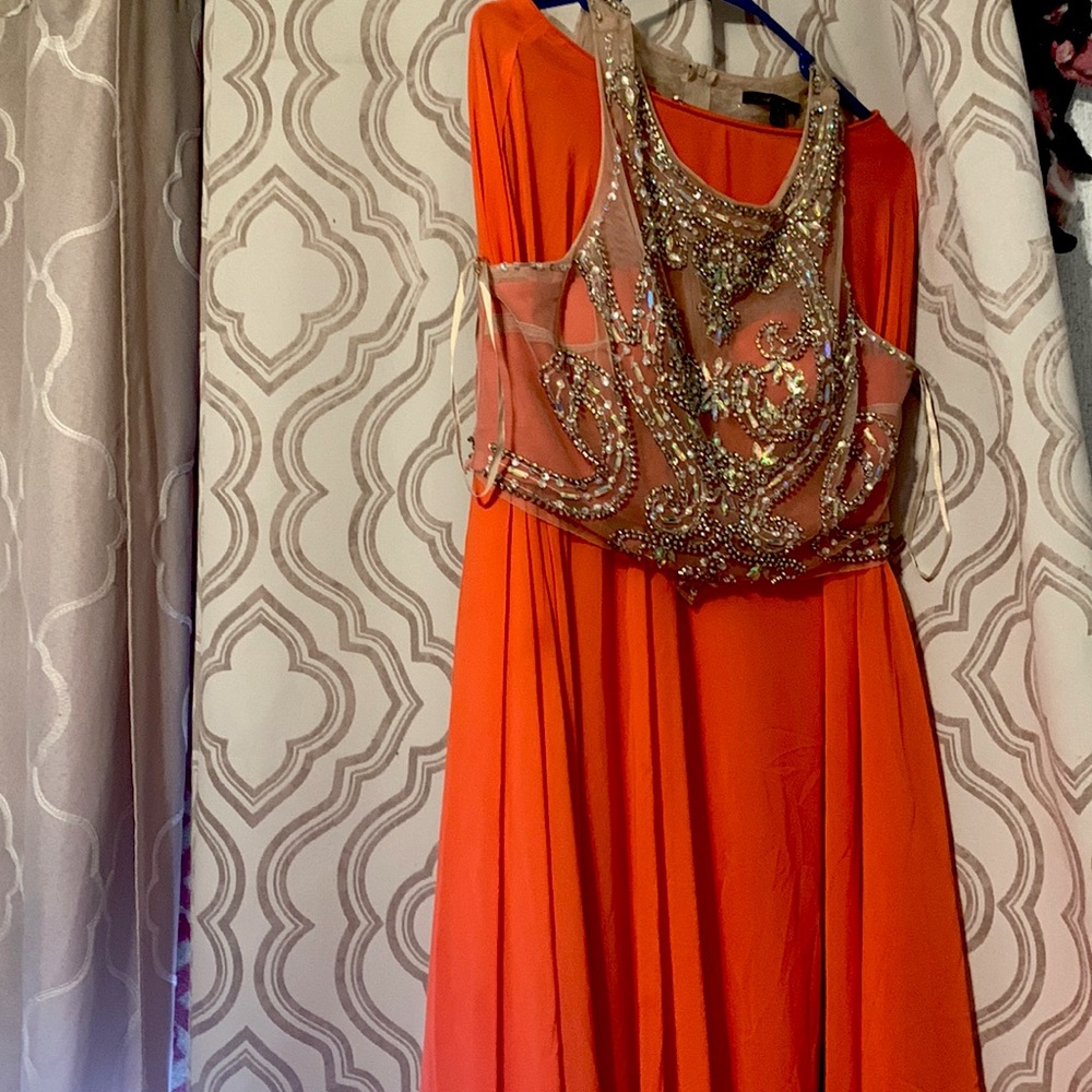2 piece glam dress